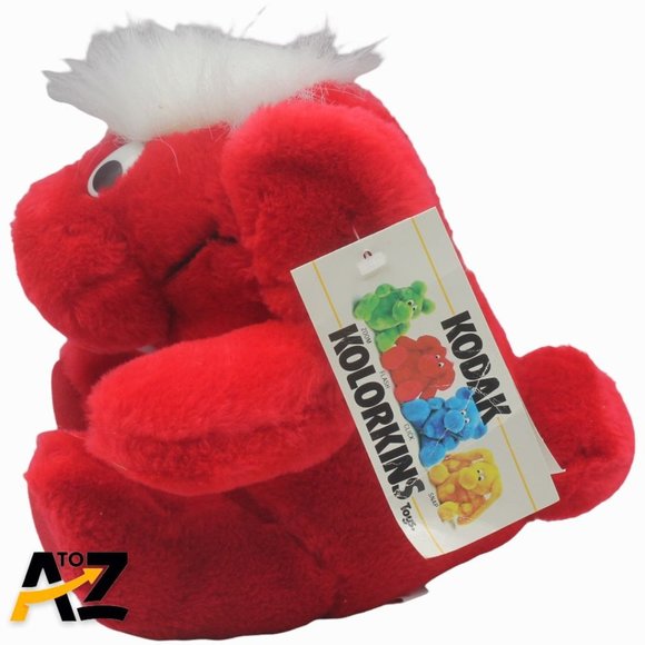 Vintage Kodak KolorKins "Flash" Red Plush Stuffed 8" Sitting Advertising Collect - Picture 3 of 12